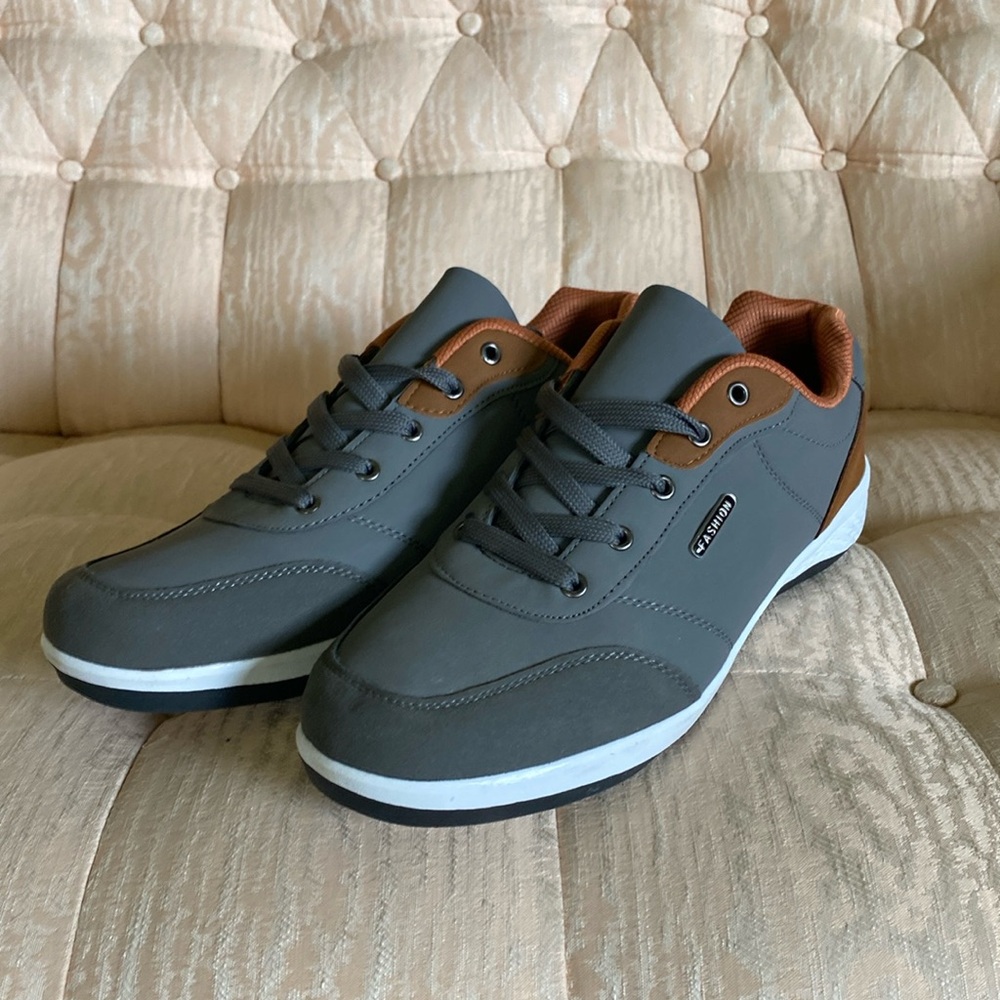 Stylish Gray and Brown Men's Loafers by